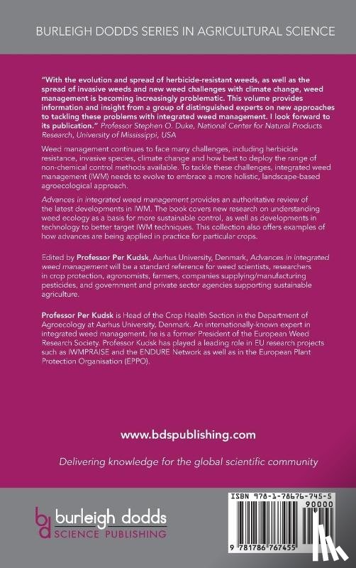  - Advances in Integrated Weed Management