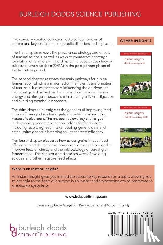 Penner, Dr Gregory B. (University of Saskatchewan), Welch, Dr Christina (University of Georgia), Ungerfeld, Dr Emilio (Instituto de Investigaciones Agropecuarias (INIA) (Chile)), Hackmann, Dr Timothy J. (University California-Davis) - Instant Insights: Metabolic Disorders in Dairy Cattle