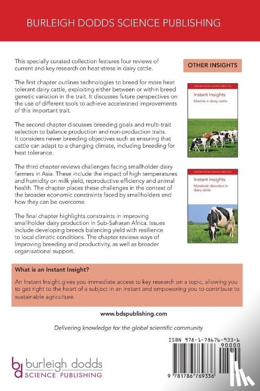 Nguyen, Dr Thuy T. T. (Agriculture Victoria, Kugonza, D. R. (Makerere University), Pryce, Prof. Jennie E. (La Trobe University), de Haas, Yvette (Wageningen UR) - Instant Insights: Heat Stress in Dairy Cattle