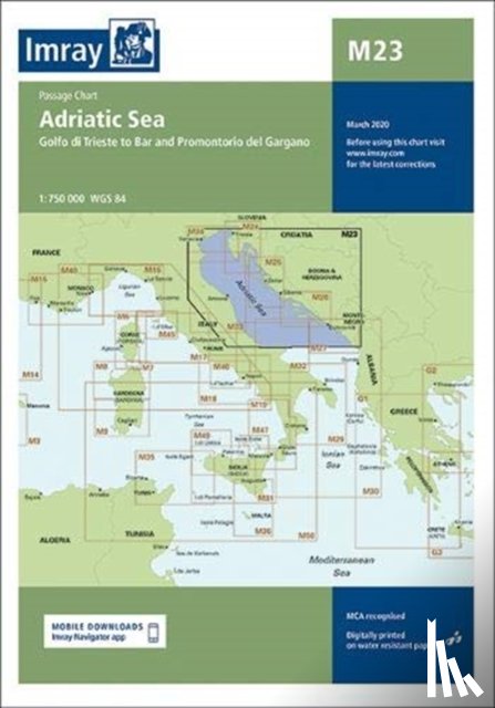 Imray - Imray Chart M23 Adriatic Sea Passage Chart