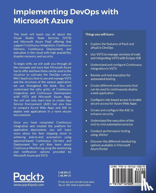 Soni, Mitesh - Implementing DevOps with Microsoft Azure