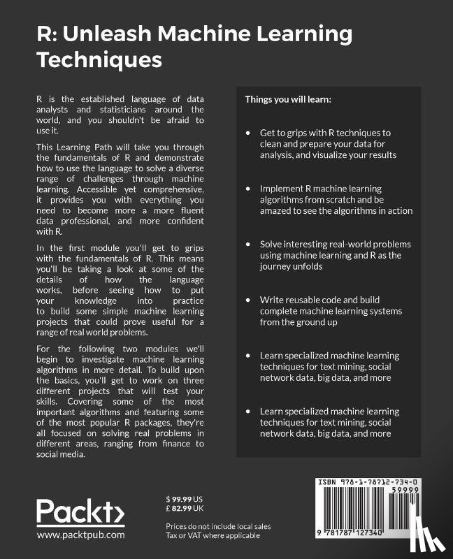 Bali, Raghav, Sarkar, Dipanjan, Lantz, Brett, Lesmeister, Cory - R: Unleash Machine Learning Techniques