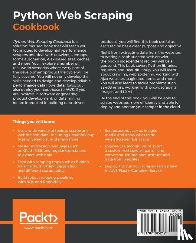 Heydt, Michael - Python Web Scraping Cookbook