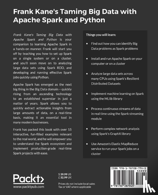 Kane, Frank - Frank Kane's Taming Big Data with Apache Spark and Python