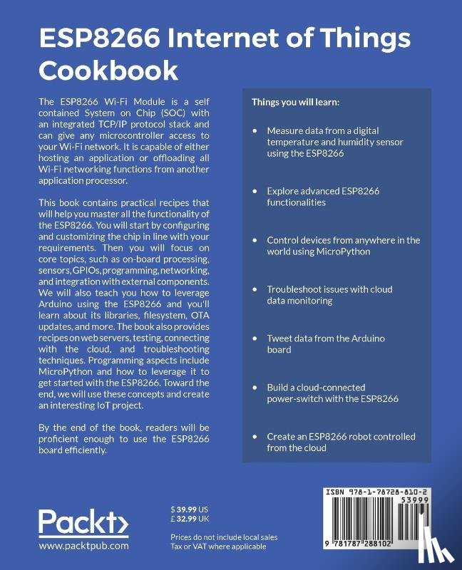 Schwartz, Marco - ESP8266 Internet of Things Cookbook