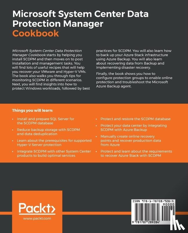 Nemnom, Charbel, Lownds, Patrick - Microsoft System Center Data Protection Manager Cookbook