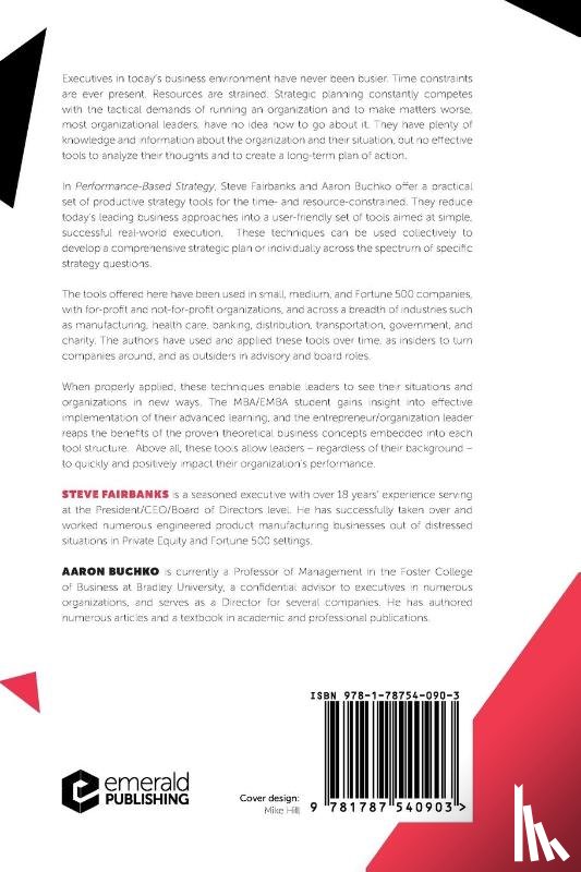 Fairbanks, Professor Steve, Buchko, Professor Aaron - Performance-Based Strategy