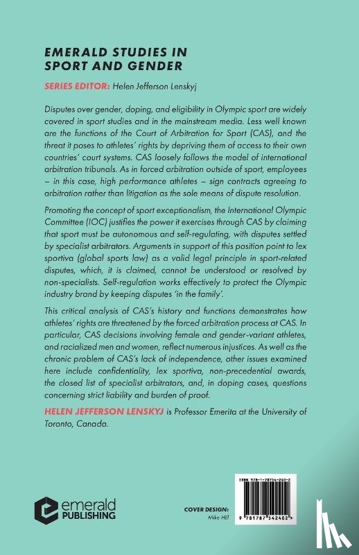 Lenskyj, Helen Jefferson (University of Toronto - Gender, Athletes' Rights, and the Court of Arbitration for Sport