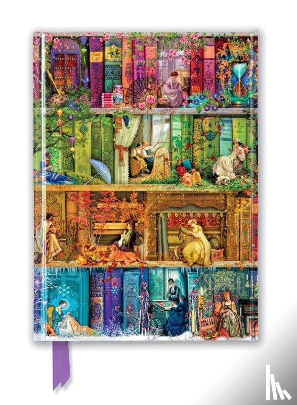 Flame Tree Studio - Aimee Stewart: A Stitch in Time Bookshelves (Foiled Journal)