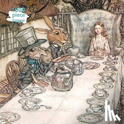 Flame Tree Studio - Adult Jigsaw Puzzle Arthur Rackham: Alice in Wonderland Tea Party