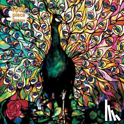 Flame Tree Studio - Adult Jigsaw Puzzle Louis Comfort Tiffany: Displaying Peacock