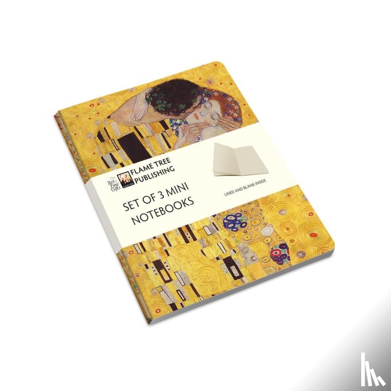 Flame Tree Studio - Gustav Klimt Set of 3 Mini Notebooks