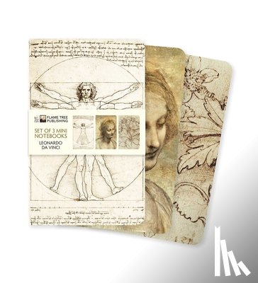 Flame Tree Studio - Leonardo da Vinci Set of 3 Mini Notebooks