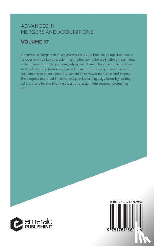  - Advances in Mergers and Acquisitions