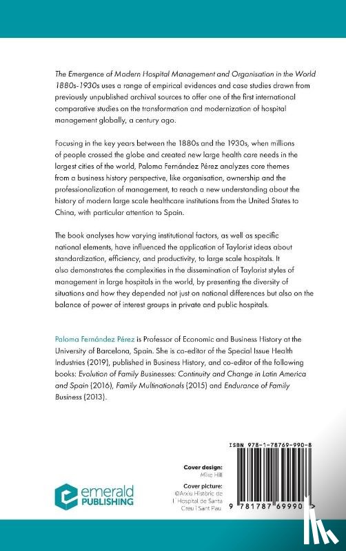 Fernandez Perez, Paloma (University of Barcelona - The Emergence of Modern Hospital Management and Organisation in the World 1880s-1930s