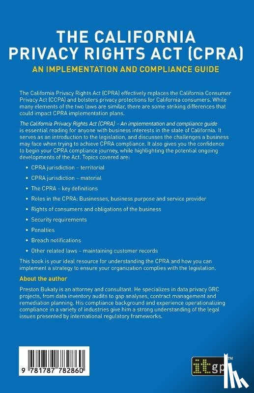 Bukaty, Preston - The California Privacy Rights Act (CPRA)
