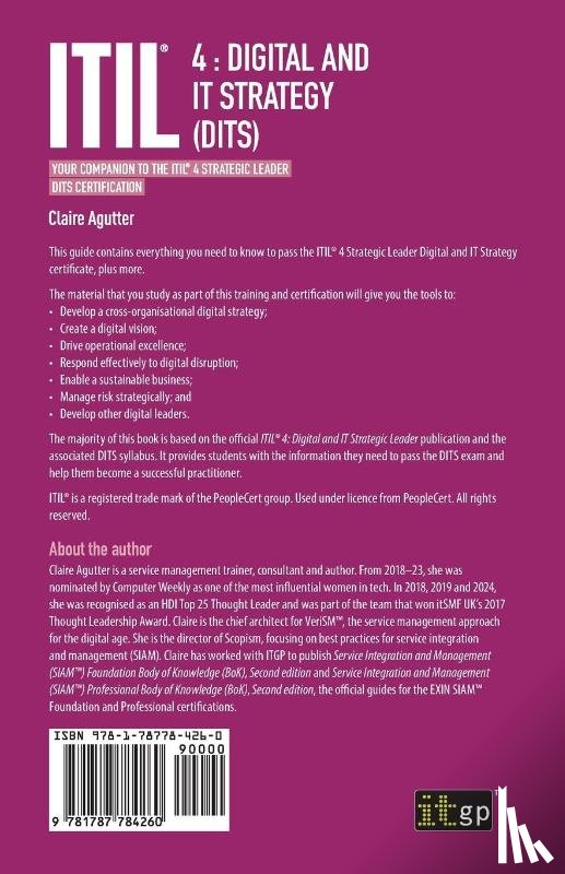 Agutter, Claire - ITIL 4 Digital and IT Strategy (DITS)