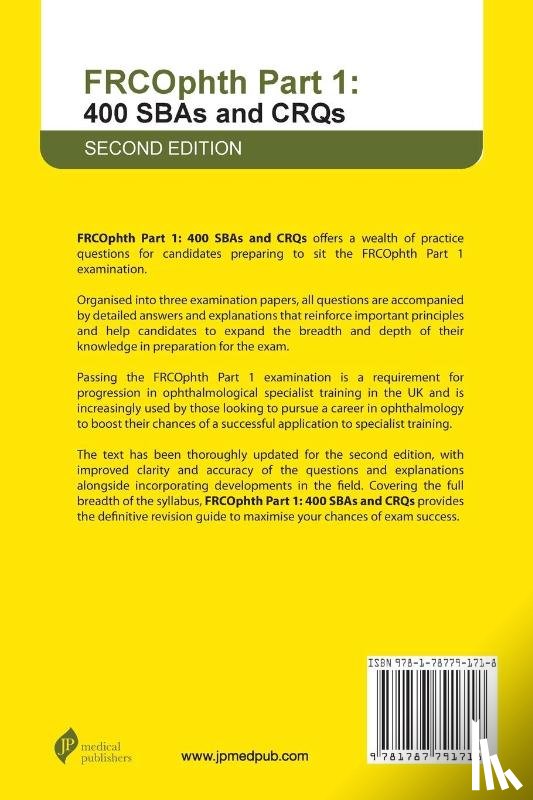 Peden, Robert G, Hall, H Nikki - FRCOphth Part 1: 400 SBAs and CRQs