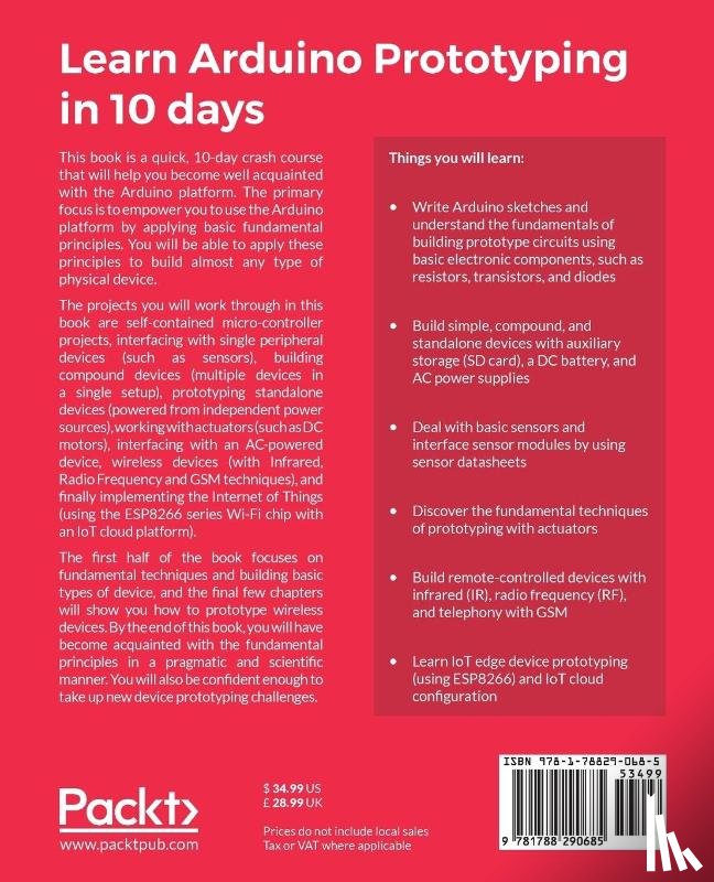 Choudhuri, Kallol Bosu Roy - Learn Arduino Prototyping in 10 days