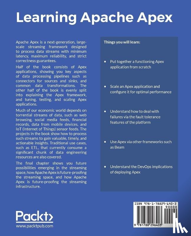 Weise, Thomas, Ramanath, Munagala V., Yan, David, Knowles, Kenneth - Learning Apache Apex