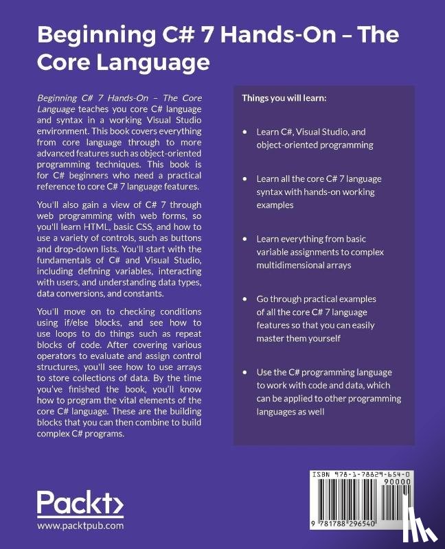 Owsiak, Tom - Beginning C# 7 Hands-On - The Core Language