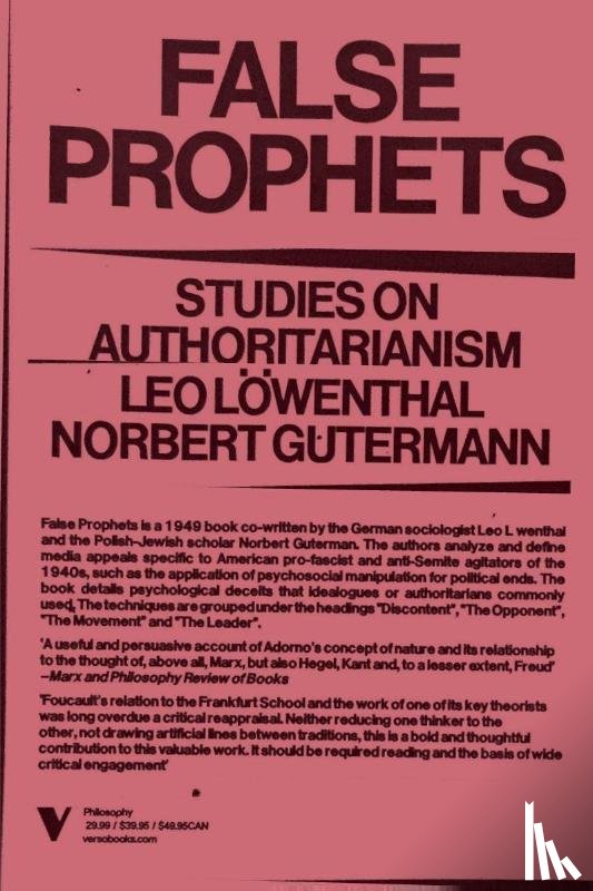 Lowenthal, Leo, Guterman, Norbert - Prophets of Deceit