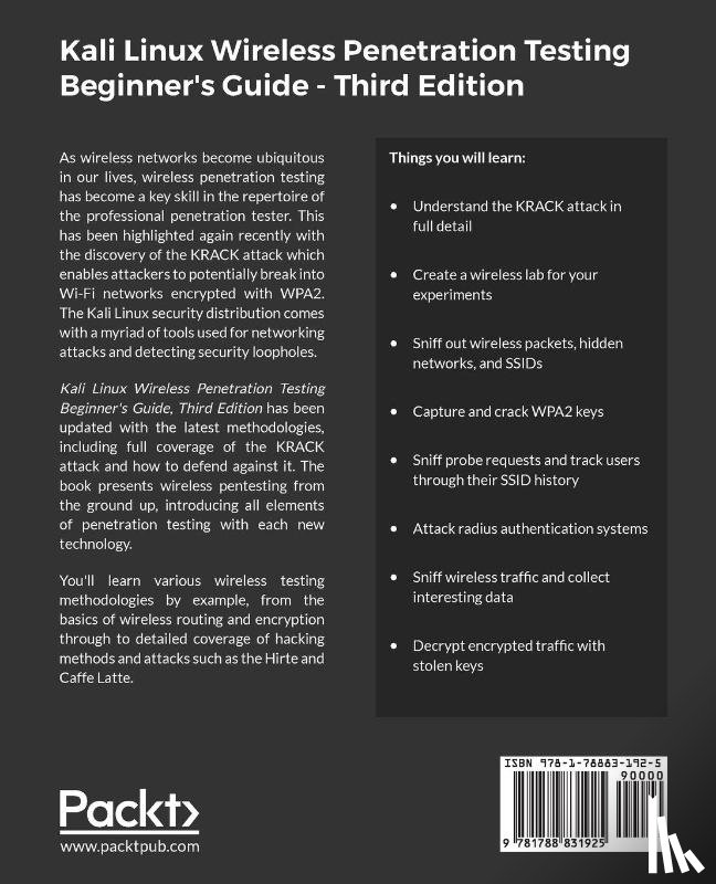 Buchanan, Cameron, Ramachandran, Vivek - Kali Linux Wireless Penetration Testing Beginner's Guide - Third Edition