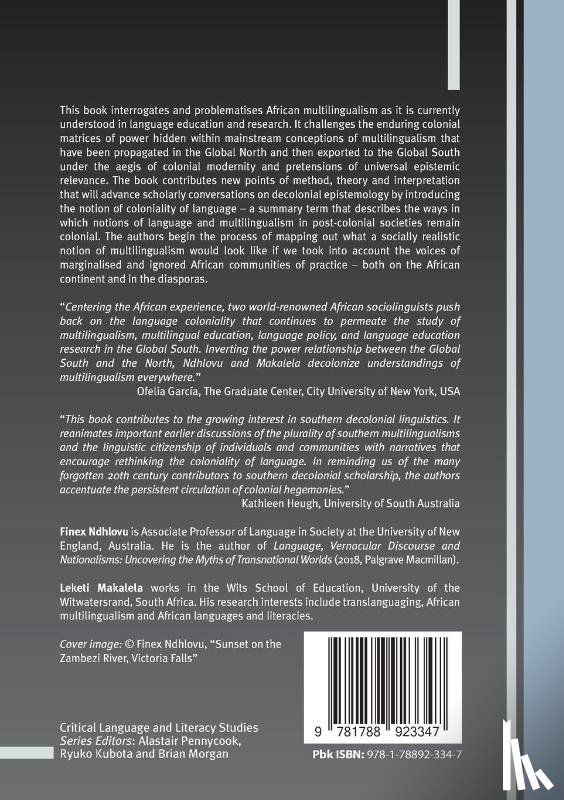 Ndhlovu, Finex, Makalela, Leketi - Decolonising Multilingualism in Africa