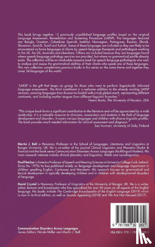  - Grammatical Profiles