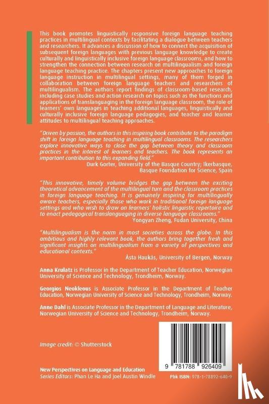  - Theoretical and Applied Perspectives on Teaching Foreign Languages in Multilingual Settings