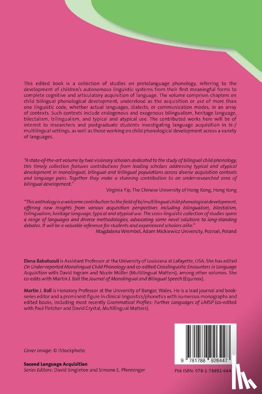  - An Anthology of Bilingual Child Phonology