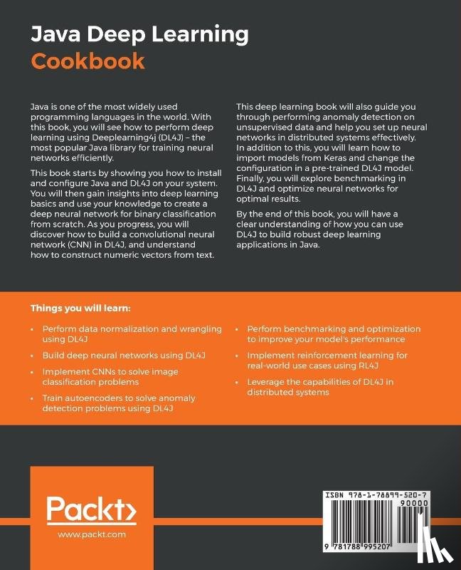 Raj, Rahul - Java Deep Learning Cookbook
