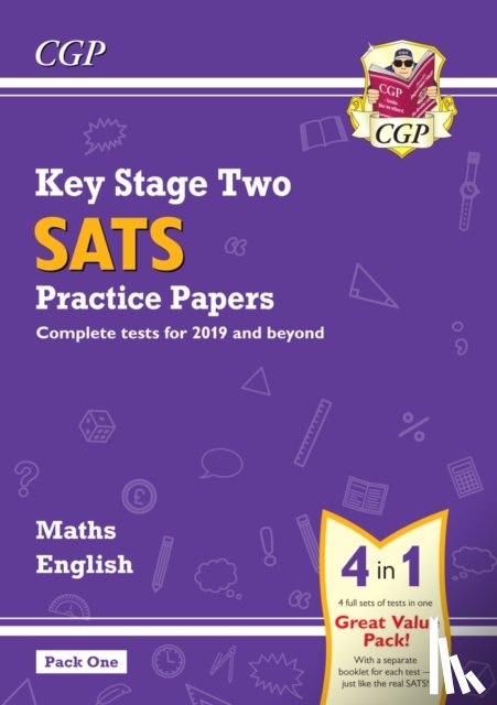 CGP Books - KS2 Maths & English SATS Practice Papers: Pack 1 - for the 2025 tests (with free Online Extras)