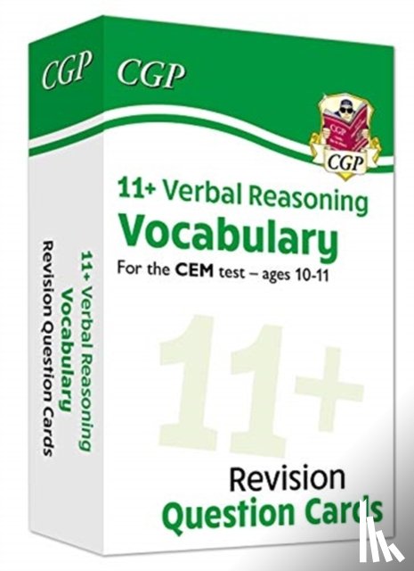 CGP Books - 11+ CEM Revision Question Cards: Verbal Reasoning Vocabulary - Ages 10-11