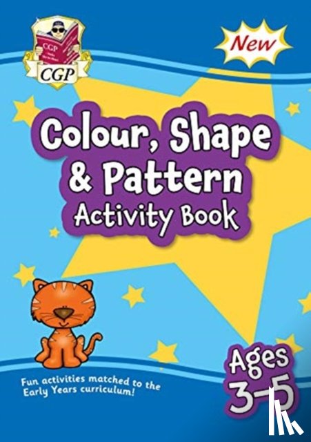 CGP Books - Colour, Shape & Pattern Maths Activity Book for Ages 3-5