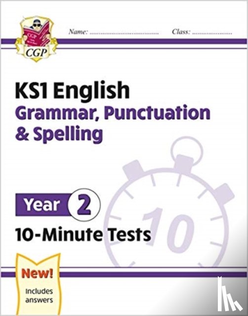 CGP Books - KS1 Year 2 English 10-Minute Tests: Grammar, Punctuation & Spelling
