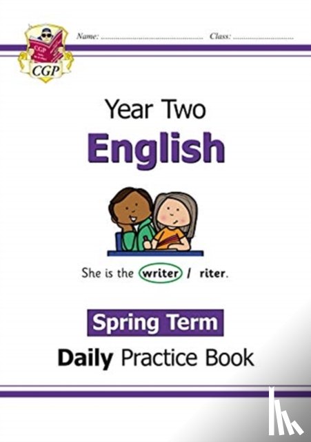 CGP Books - KS1 English Year 2 Daily Practice Book: Spring Term