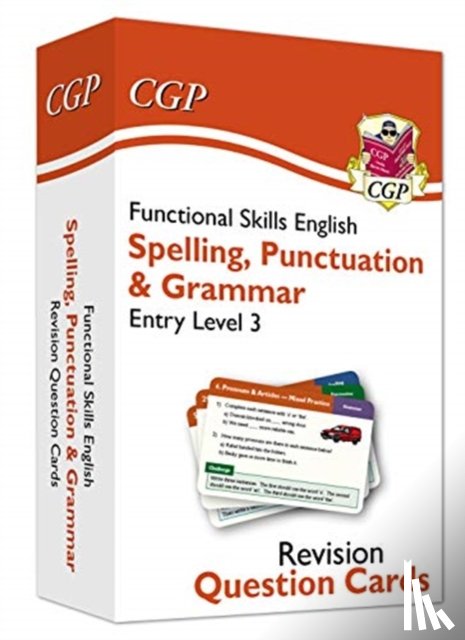 CGP Books - Functional Skills English Revision Question Cards: Spelling, Punctuation & Grammar Entry Level 3