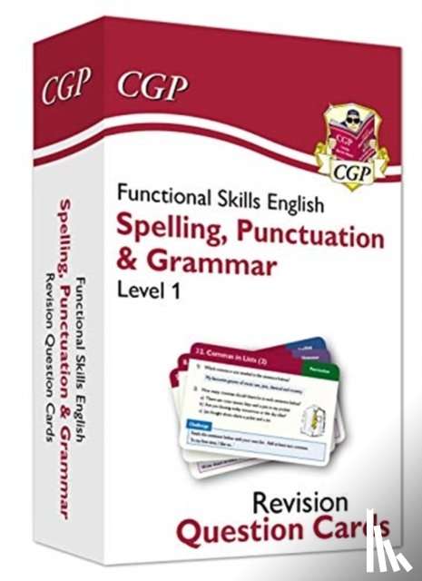 CGP Books - Functional Skills English Revision Question Cards: Spelling, Punctuation & Grammar - Level 1