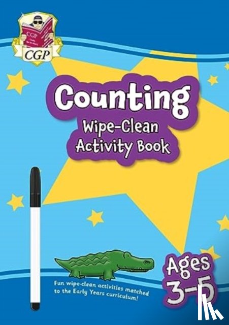 CGP Books - New Counting Wipe-Clean Activity Book for Ages 3-5 (with pen)