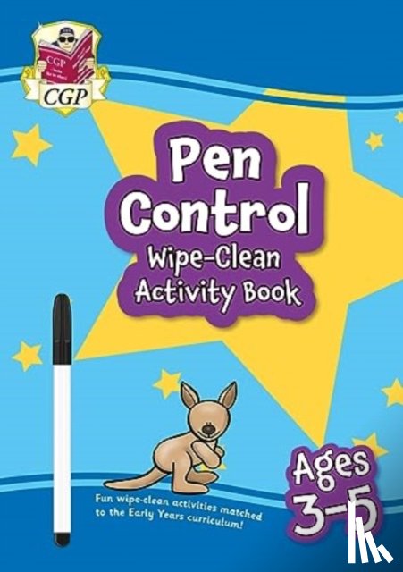 CGP Books - New Pen Control Wipe-Clean Activity Book for Ages 3-5 (with pen)