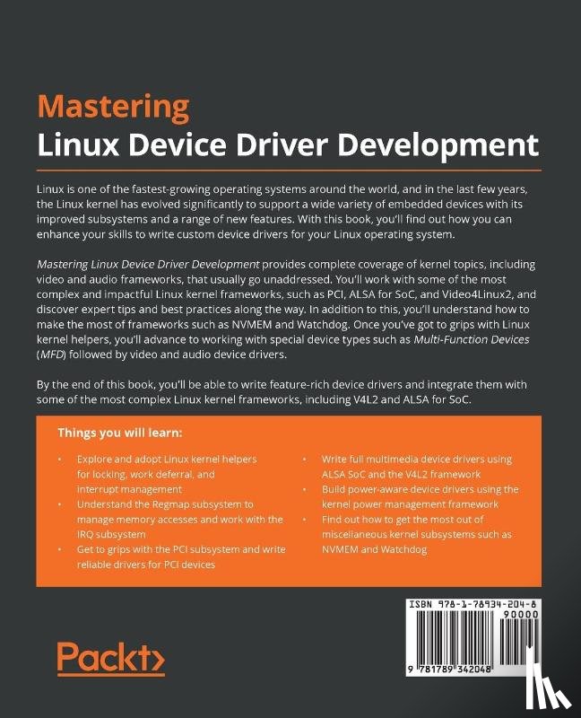 Madieu, John - Mastering Linux Device Driver Development
