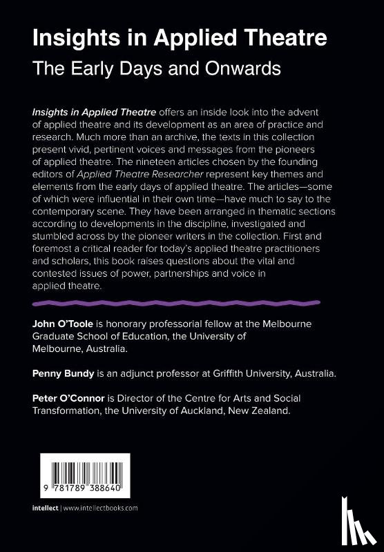 O'Connor, Peter (Waipapa Taumata Ray – University of Auckland - Insights in Applied Theatre