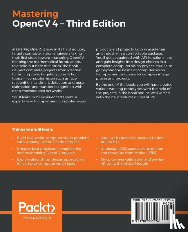 Shilkrot, Roy, Millan Escriva, David - Mastering OpenCV 4