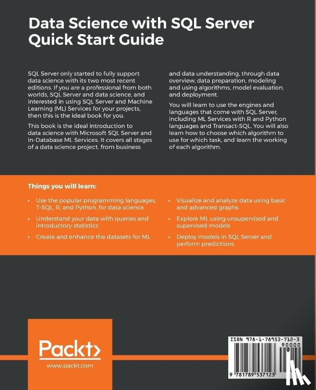 Sarka, Dejan - Data Science with SQL Server Quick Start Guide