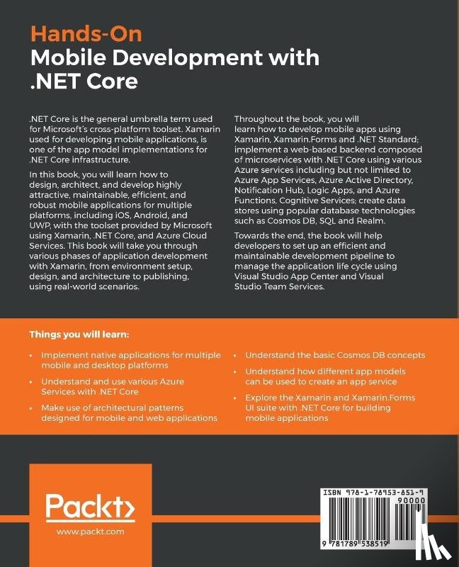 Bilgin, Can - Hands-On Mobile Development with .NET Core