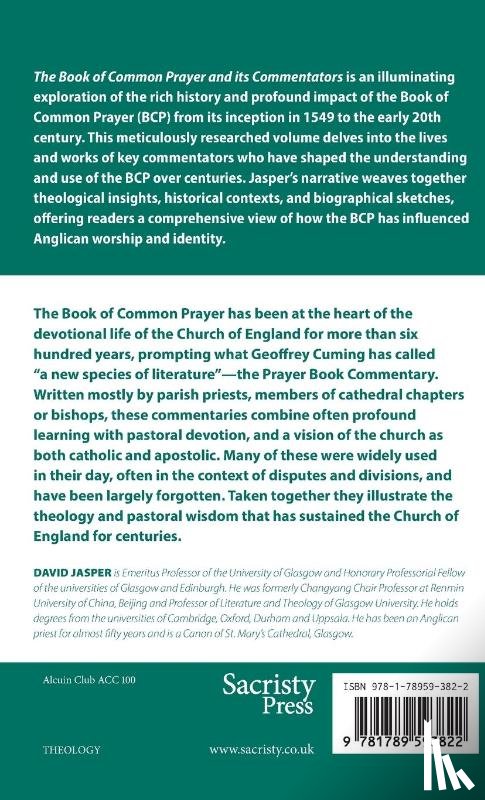 Jasper, David - The Book of Common Prayer and its Commentators 1655–1901