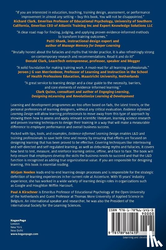 Neelen, Mirjam, Kirschner, Paul A. - Evidence-Informed Learning Design