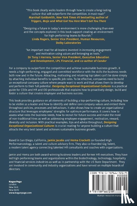 Jacobs, Jamie, Crockett, Hema - Designing Exceptional Organizational Cultures