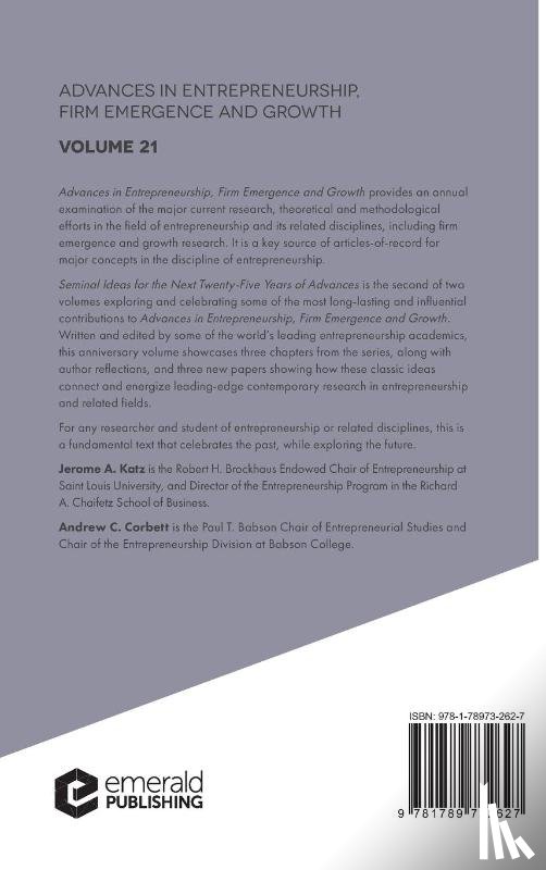  - Seminal Ideas for the Next Twenty-Five Years of Advances